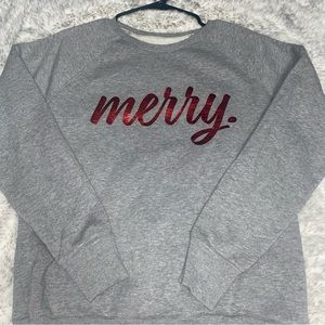 Red Foil Merry Sweater